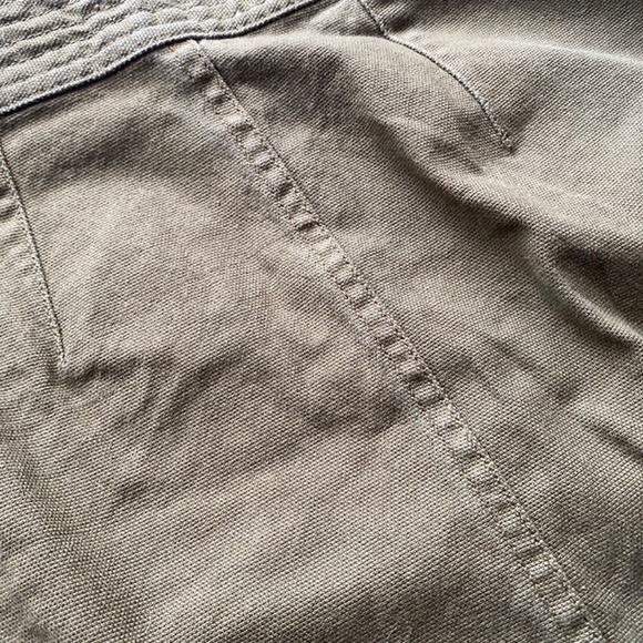 Maxwell Army Green Button Canvas Skirt - Picture 6 of 6